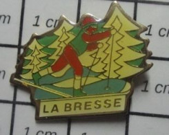 713B Pin's Pins / Beau Et Rare : SPORTS / SKI DE FOND LA BRESSE SAPINS NEIGE - Sports D'hiver