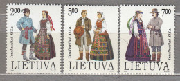 LITHUANIA 1992 National Costumes  MNH(*) Mi 508-510 # Lt785 - Litauen