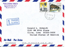 Slovakia Air Mail Cover Sent To USA 27-3-2002 - Briefe U. Dokumente