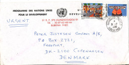 Burkina Faso Cover Sent To Denmark 31-7-1989 Topic Stamps (from UN Developpement Programme Burkina Faso) - Burkina Faso (1984-...)