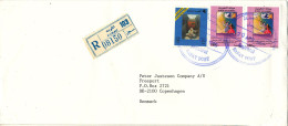 Kuwait Registered Cover Sent To Denmark 20-4-1995 Topic Stamps - Kuwait