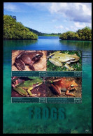 Palau 2014 MNH SS, Tree Frog, Luzon, Wrinkled Ground, Rough Backed Forest Frogs - Rane