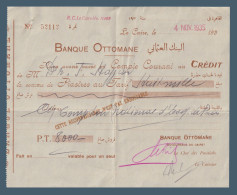 Egypt - 1935 - Vintage Receipt - ( Banque OTTOMANE ) - Unused Stamps