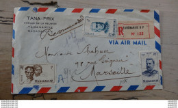 MADAGASCAR : Recommandé Pour Marseille  ............... Class-48 - Storia Postale