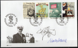 Martin Mörck. Denmark 2000. Events Of The 20th Century. Michel 1255 - 1258 FDC.  Signed. - FDC