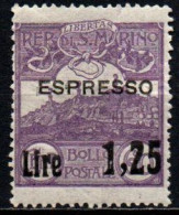 1926 - San Marino E 5 Soprastampato ++++++ - Ungebraucht