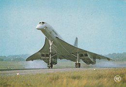 CPM . CONCORDE  .  AVION SUPER-SONIQUE + DETAILS DE L'AION AU VERSO - 1946-....: Era Moderna