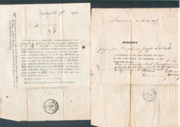 België 2 Brieven Barvaux-Durbuy 1874-1875 Zonder Postzegel - Franchise