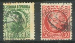 SPAIN,  1931/32, PERSONALITIES STAMPS SET OF 2, # 517,& 521a, USED. - Gebraucht