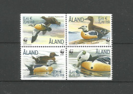 Aland 2001 WWF Ducks 4-block Y.T. 183/186 ** - Aland