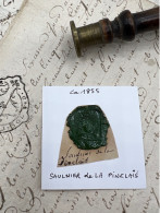 CACHET CIRE ANCIEN - Sigillographie - SCEAUX - WAX SEAL - Ca 1855 SAULNIER DE LA PINELAIS - Seals