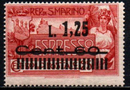 1927 - San Marino E 6 Soprastampato ++++++ - Nuevos