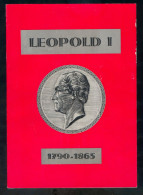 België Boekje Leopold I 1790-1865 Incl Herdenkingsblad Perfect - 1865-1866 Profiel Links