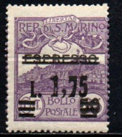 1927 - San Marino 133 Soprastampato ++++++ - Unused Stamps