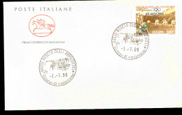 1996 BUSTA CON ANNULLO FDC Lo Sport Italiano. Centenario Dei Giochi Olimpici. ATLETICA - Estate 1996: Atlanta