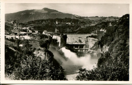 CPSM - GENISSIAT - GRAND BARRAGE ET CASCADE DU SAUT DU SKI (IMPECCABLE) - Génissiat