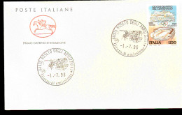 1996 BUSTA CON ANNULLO FDC Lo Sport Italiano. Centenario Dei Giochi Olimpici. STADIO - Estate 1996: Atlanta