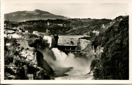 CPSM -  GENISSIAT - GRAND BARRAGE ET CASCADE DU SAUT DU SKI (IMPECCABLE) - Génissiat