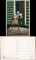 Postkaart Marken-Waterland Insel Marken - Mädchen 1925 - Marken