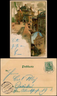 Mylau-Reichenbach (Vogtland) Kaiserschloss - 2 Bild Künstler Litho 1908 - Mylau