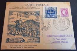 FRANCE  FDC 8 éme CENTENAIRE DE LA 2 éme CROISADE DE LA PAIX  VEZELAY 21/22 JUILLET 1946 RARE - ....-1949