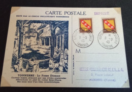 FRANCE  FDC  EXPOSITION  PHILATELIQUE REGIONALE DE TONNERRE  09/09/1946  RARE - ....-1949