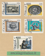 USATI ITALIA 1976 - Ref.0367C "ESPOSIZIONE MONDIALE DI FILATELIA" Serie Di 5 Val. - - 1971-80: Used