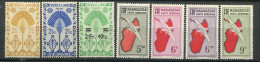 26427 Madagascar N°273/4, 294, PA20/3** Série De Londres Et Avion 1941-43 TB - Airmail