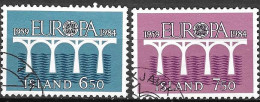 ISLANDA - 1984 - EUROPA - SERIE 2 VALORI - USATA ( YVERT 567\8 - MICHEL 614\5) - Usados