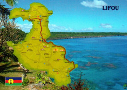 1 Map Of New Caledonia * 1 Ansichtskarte Mit Der Landkarte Der Insel Lifou - Die Größte Der Loyalitätsinseln * - Maps