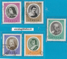 USATI ITALIA 1976 - Ref.0369 "ARTISTI ITALIANI" Serie Di 5 Val. - - 1971-80: Used