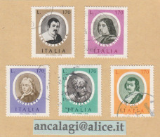 USATI ITALIA 1976 - Ref.0369A "ARTISTI ITALIANI" Serie Di 5 Val. - - 1971-80: Used