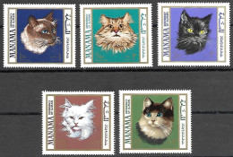 MANAMA - 1968 -  CAT - CATS - GATTI - 5 V - MNH - - Hauskatzen