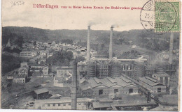 36597# Luxembourg Luxemburg DIFFERDINGEN BLICK VOM 84 METER HOHEN KAMIN DES STAHLWERKES 1908 J.M. Bellwald,Echternach - Differdingen