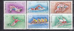 Romania 1984 - Summer Olympic Games, Los Angeles (1), Mi-Nr. 4042/47, MNH** - Unused Stamps