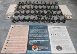 44 Pcs Mage Knight Rebellion - Black Powder Rebels + Rules & Dices Etc - Otros & Sin Clasificación