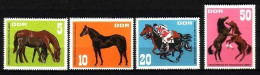 DDR MI-NR. 1302-1305 POSTFRISCH(MINT) VOLLBLUTMEETING IN HOPPEGARTEN PFERDE Und FOHLEN - Paarden