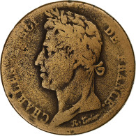 Colonies Françaises, Charles X, 10 Centimes, 1827, La Rochelle, Bronze, TB - Otros & Sin Clasificación