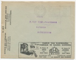 Postal Cheque Cover Belgium 1937 Adhesive Tape Device -Typewriter - Taxi - Humidifier - Non Classés