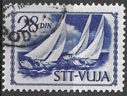 TRIESTE ZONA B - 1952 - SPORT - VELA - 28 DIN  - USATO (YVERT 52 - MICHEL 63 - SS 49) - Gebraucht