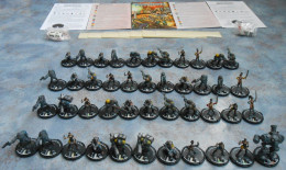 44 Pcs Mage Knight Rebellion - Black Powder Rebels + Rules & Dices Etc - Other & Unclassified