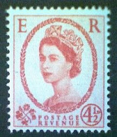 Great Britain, Scott #360, Mint(*) NH, 1959, Wilding: Queen Elizabeth II, 4½d, Henna Brown - Usados