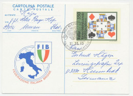 Postal Stationery Italy 1983 Card Play - Bridge - Unclassified