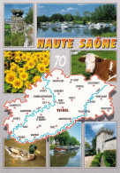 1 Map Of France * 1 Ansichtskarte Mit Der Landkarte - Département Haute-Saône - Ordnungsnummer 70 * - Cartes Géographiques