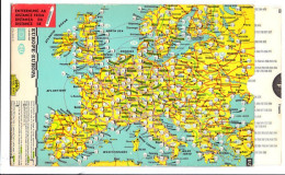 Carte Distancier France / Europe Pneus Services & Leclerc Pneus1970/80 échelle 1/18.000.000 - Cartes Routières