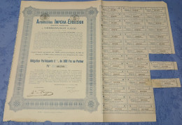 Automobiles Impéria - Excelsior S.A. -  Obligation Participante 6 % De 500 Frs Au Porteur - Nessonnvaux (Liége) 1928. - Cars