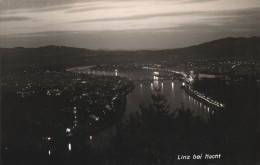 LINZ, ARCHITECTURE, BRIDGE, NIGHT, AUSTRIA, POSTCARD - Linz