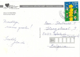 Andorra 2000 La Vella EUROPA CEPT Children Stars Viewcard - Lettres & Documents