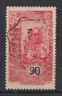 COTE DES SOMALIS - 1923-27 - N°YT. 115 - 90 Sur 75c Rouge - Oblitéré / Used - Gebruikt