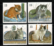 Belg. 1993 COB/OBP 2521/24**, Mi 2573/76** MNH Europese Katten / Chats Européens - Unused Stamps